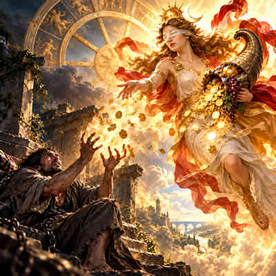 diosa de la fortuna, buena fortuna, tiene poder sobre los acontecimientos