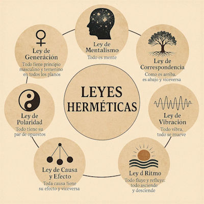 Leyes herméticas, Kybalión. Los siete principios filosóficos y esotéricos