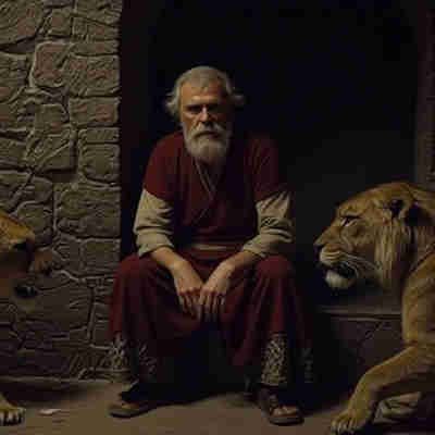 Septuagésima Semana de Daniel - Introducción, cierre de ciclo. Imagen fotográfica del profeta Daniel en la celda de los leones