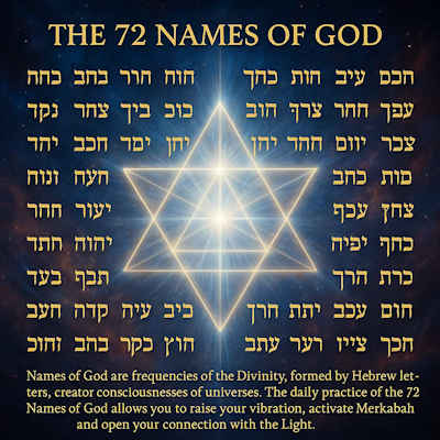 Práctica diaria de los 72 Nombres de Dios, Nombres de Dios